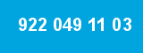 922 049 11 03 922 049 11 03
